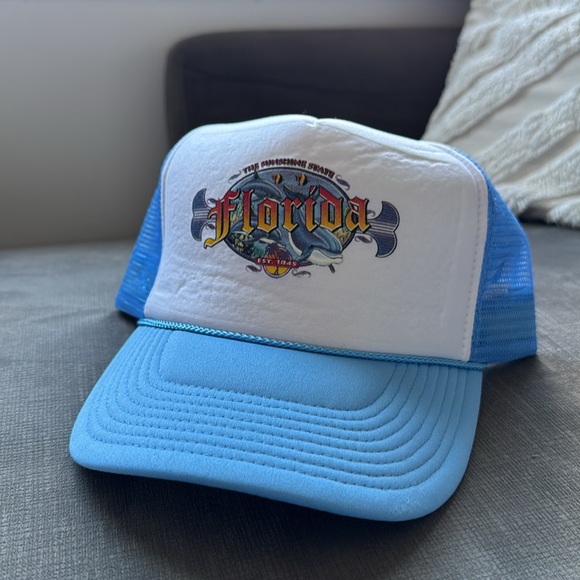 Vintage Florida Sunshine State Snapback / 90s / Mesh Trucker Style - Picture 2 of 7
